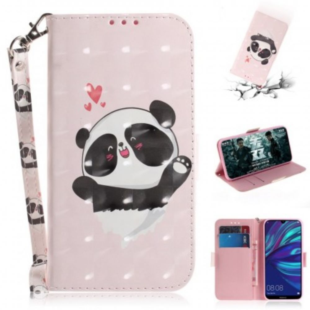 Lederhüllen Für Huawei P30 Lite Mit Kordel Panda Love Mit Riemen