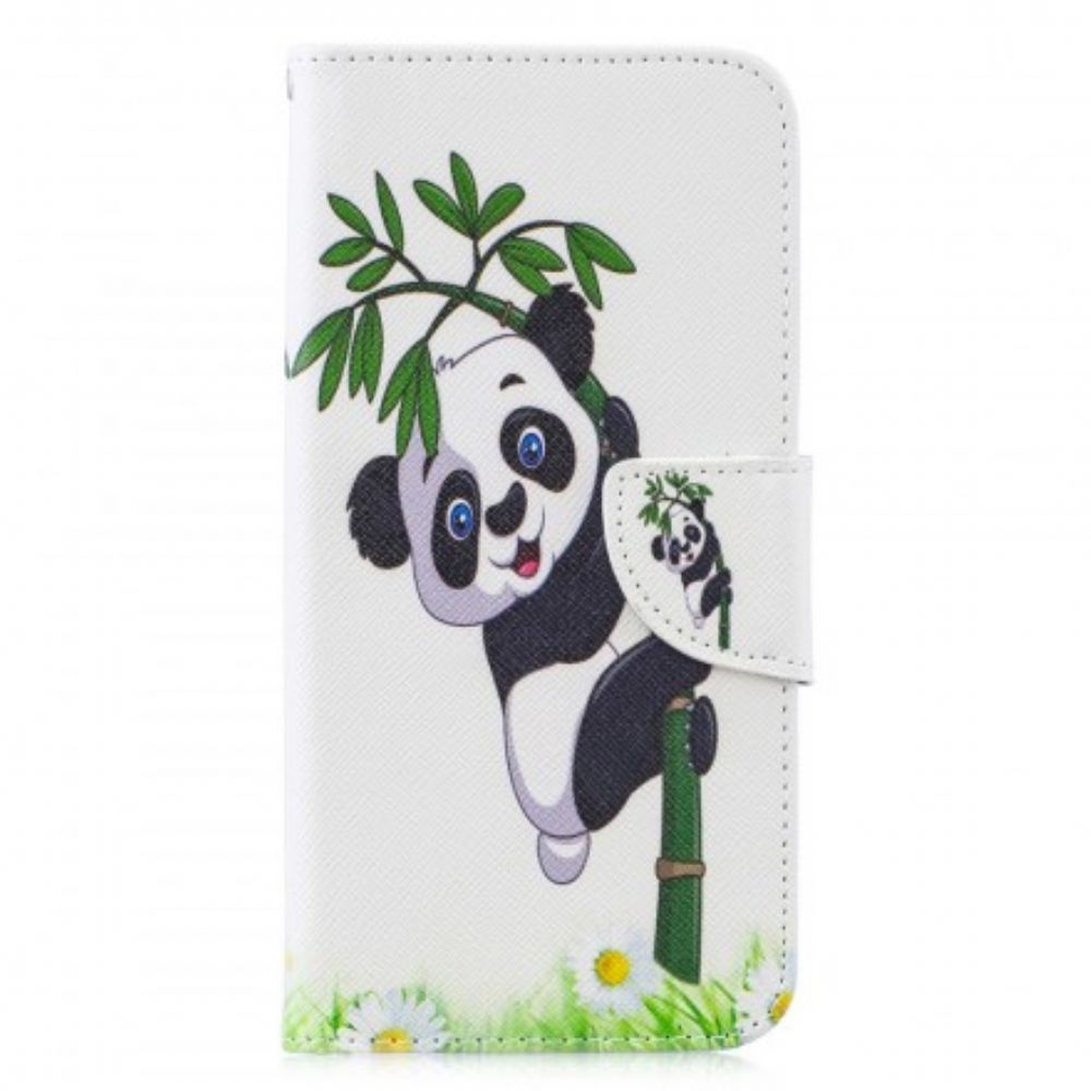 Lederhüllen Für Huawei P30 Lite Panda Auf Bambus