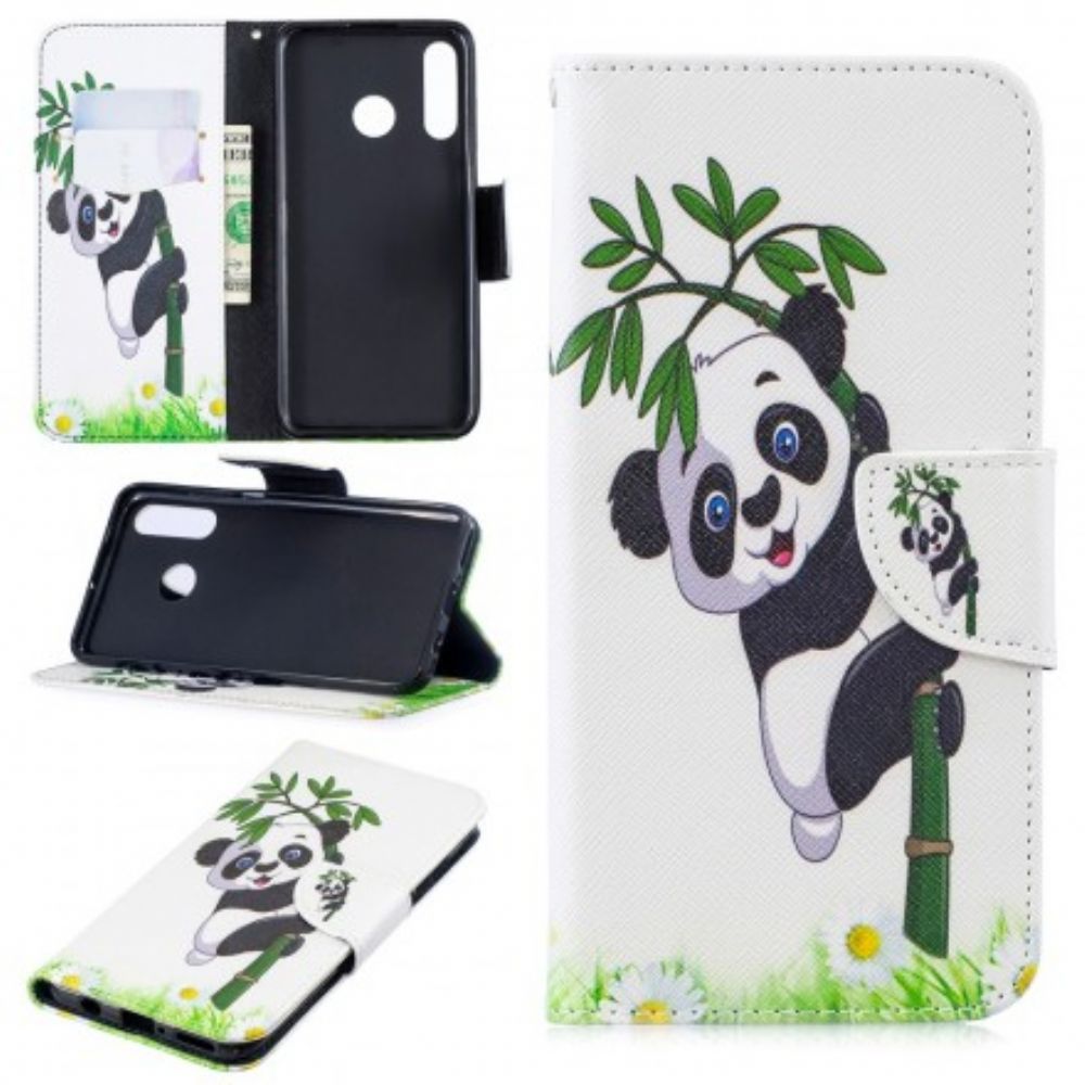 Lederhüllen Für Huawei P30 Lite Panda Auf Bambus