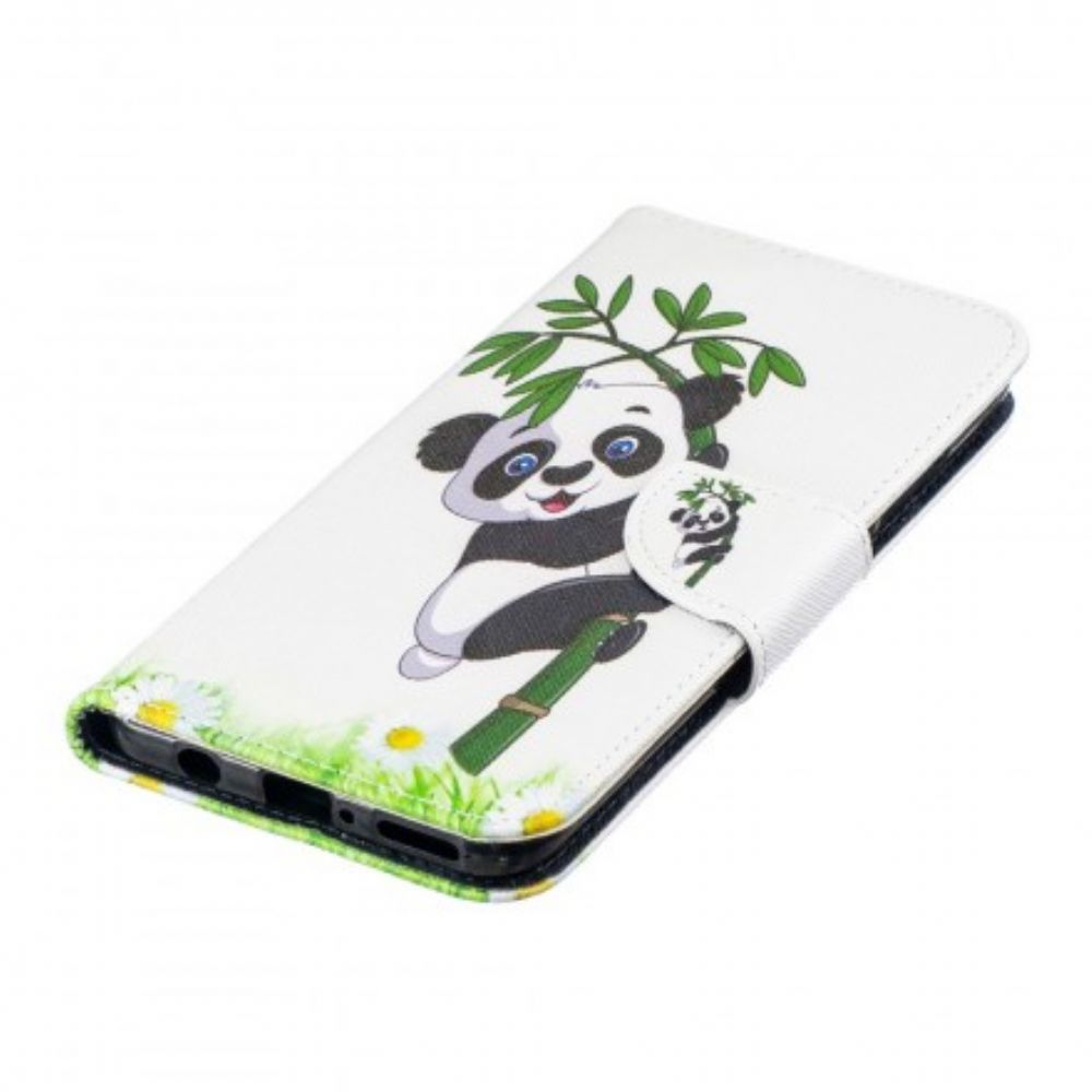 Lederhüllen Für Huawei P30 Lite Panda Auf Bambus