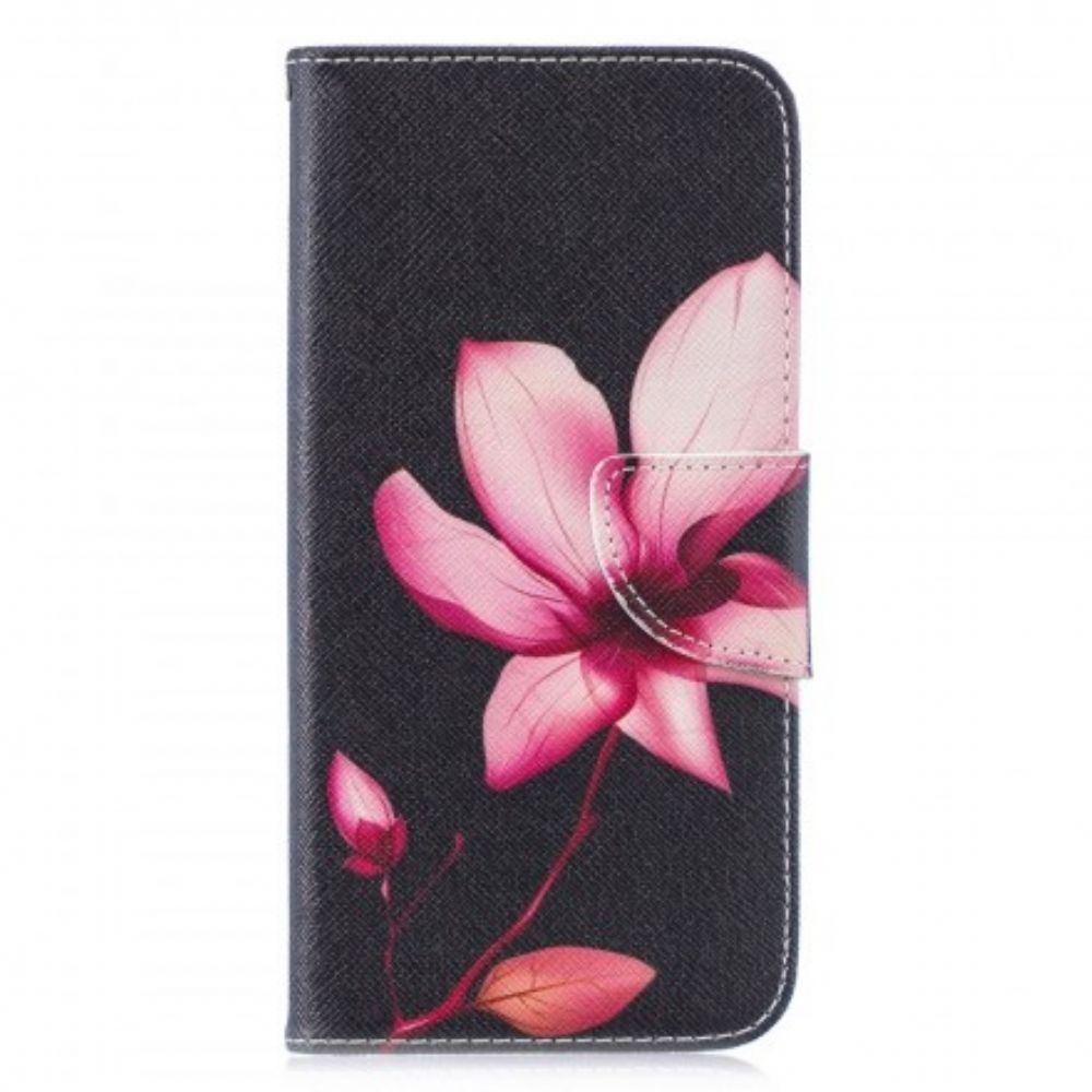 Lederhüllen Für Huawei P30 Lite Rosa Blume