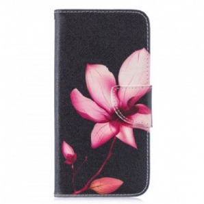 Lederhüllen Für Huawei P30 Lite Rosa Blume