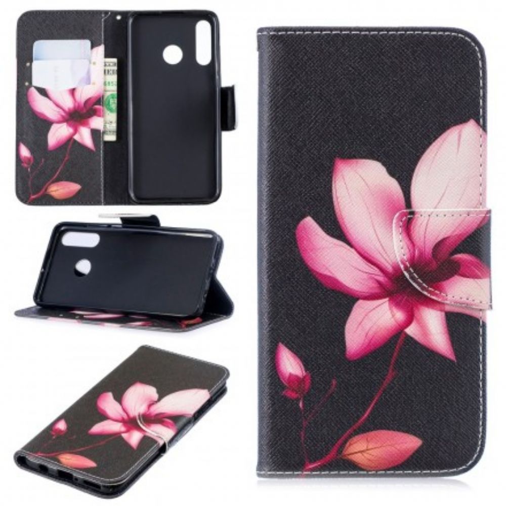 Lederhüllen Für Huawei P30 Lite Rosa Blume