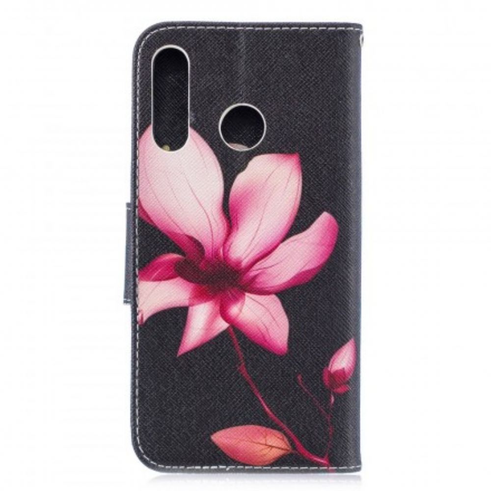 Lederhüllen Für Huawei P30 Lite Rosa Blume