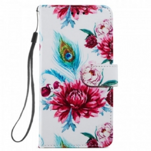 Flip Case Für Samsung Galaxy A13 5G / A04s Intensive Blumen