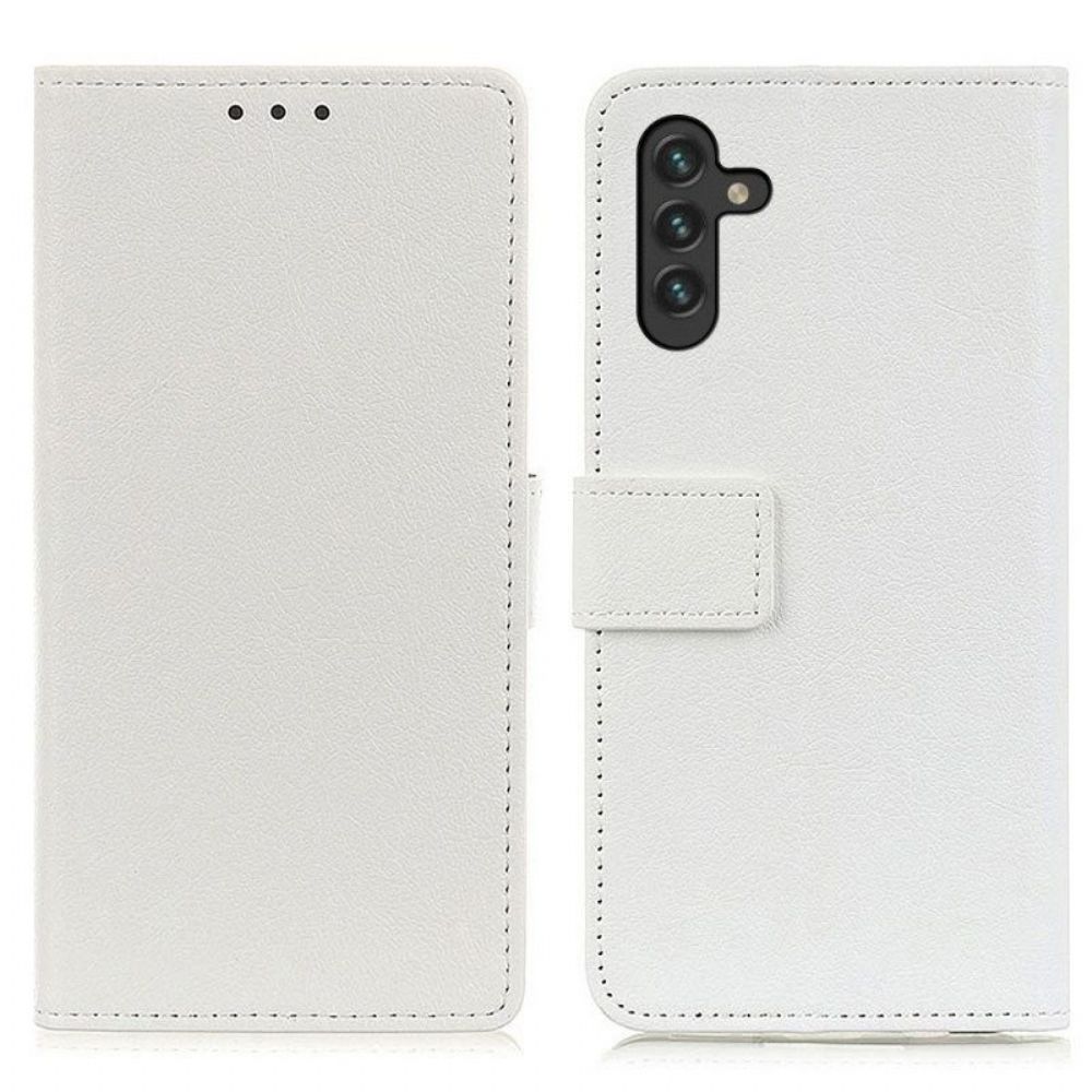 Flip Case Für Samsung Galaxy A13 5G / A04s Klassischer Ledereffekt