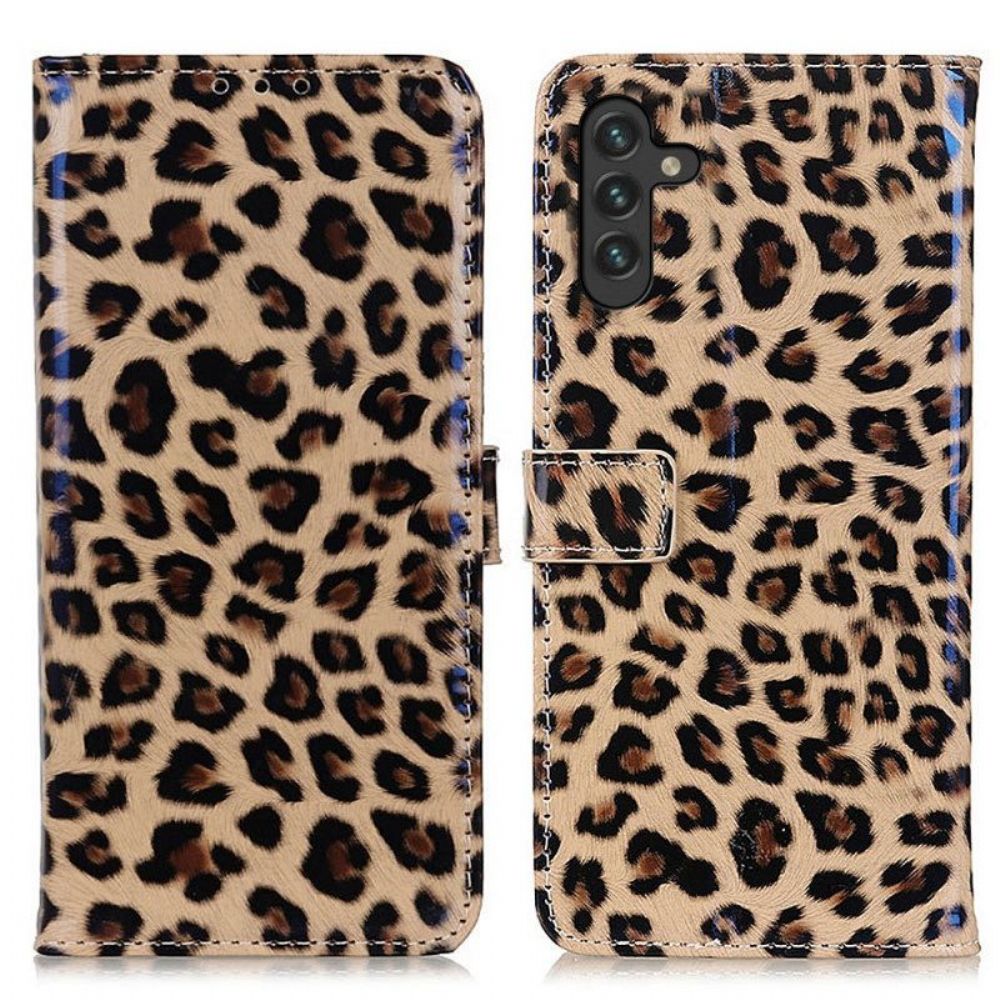 Flip Case Für Samsung Galaxy A13 5G / A04s Leopard