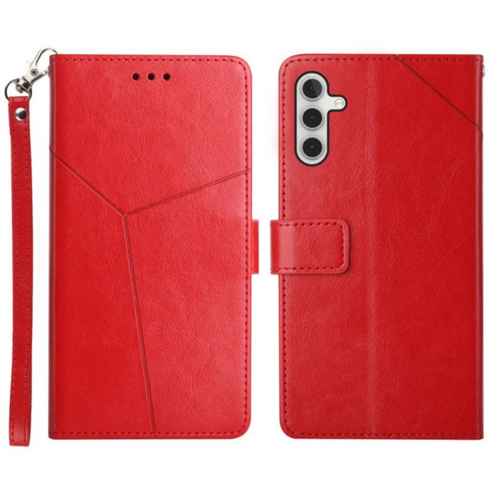 Flip Case Für Samsung Galaxy A13 5G / A04s Stil Leder Geo Y Design