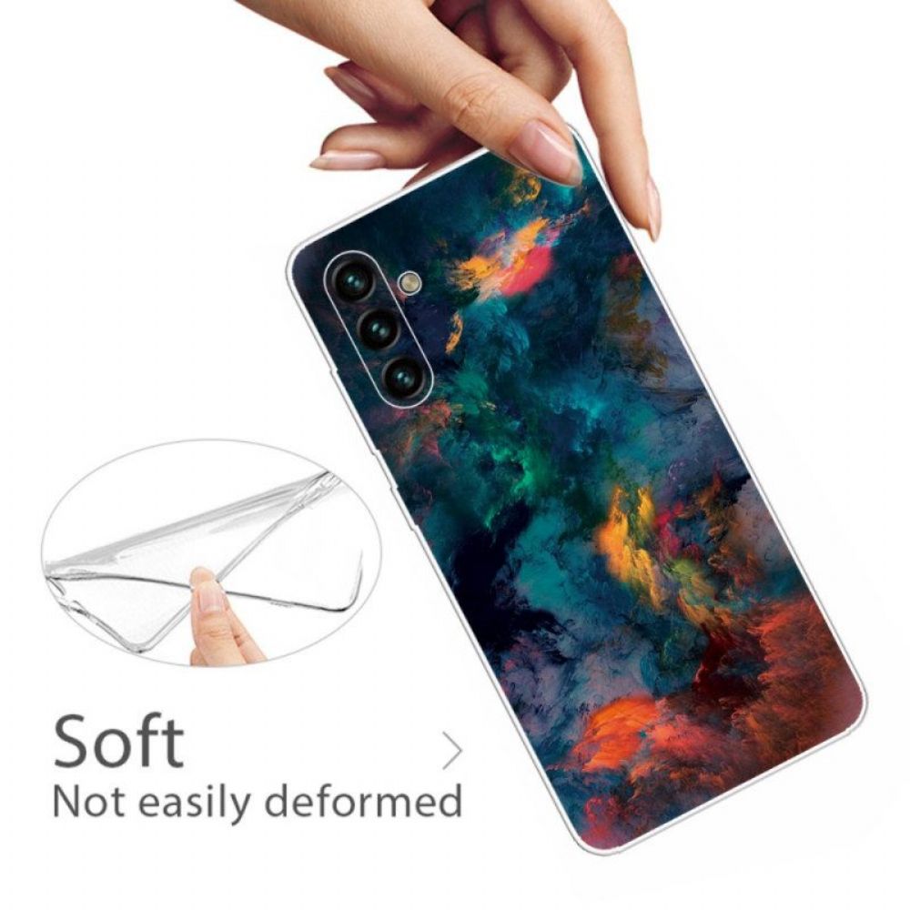 Handyhülle Für Samsung Galaxy A13 5G / A04s Bunte Wolken