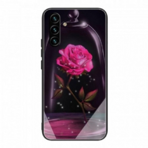 Handyhülle Für Samsung Galaxy A13 5G / A04s Magisches Rosa Gehärtetes Glas