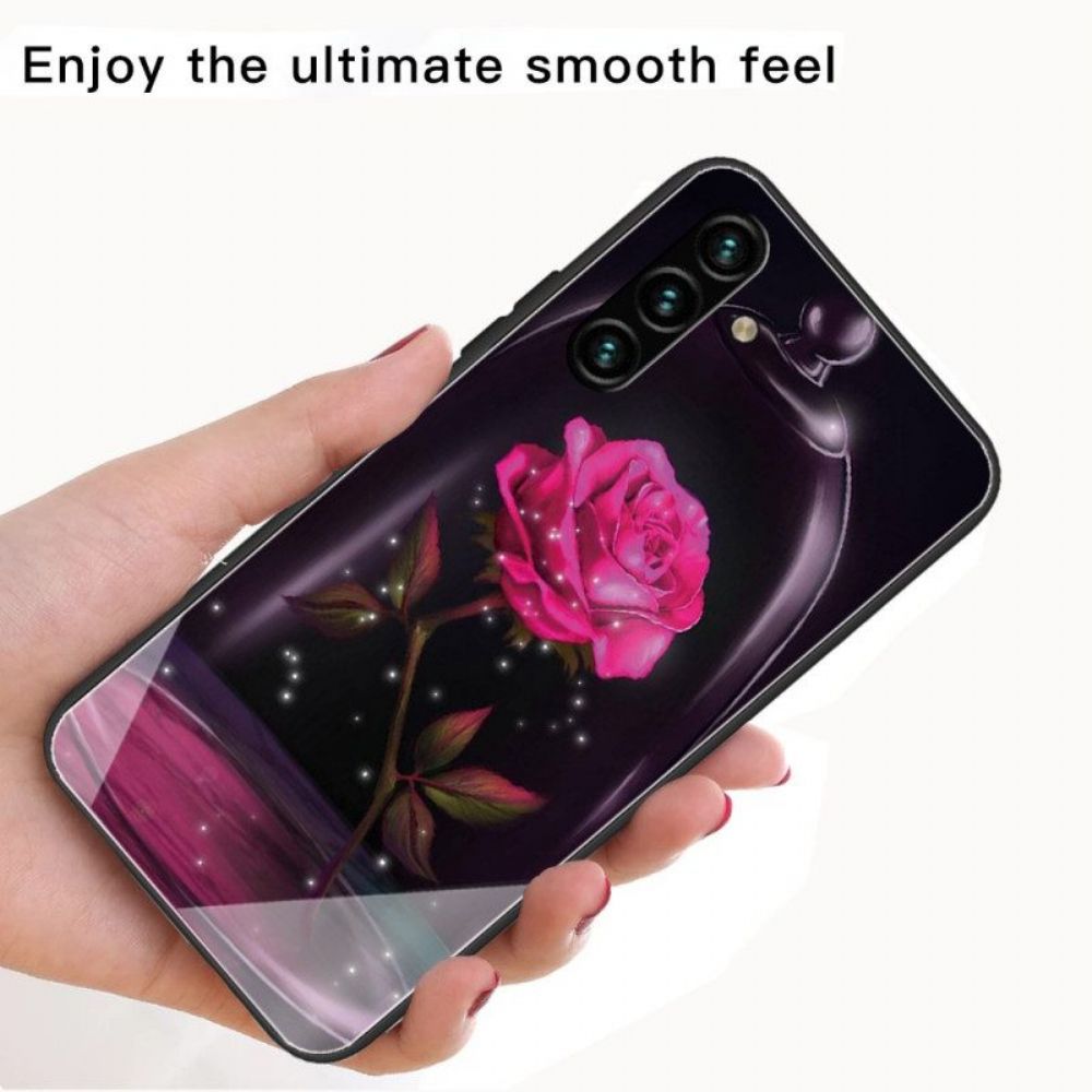 Handyhülle Für Samsung Galaxy A13 5G / A04s Magisches Rosa Gehärtetes Glas