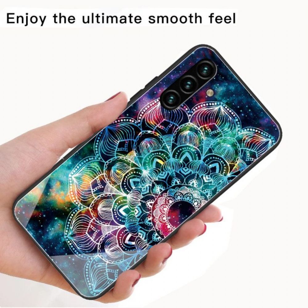 Handyhülle Für Samsung Galaxy A13 5G / A04s Mandala-gehärtetes Glas