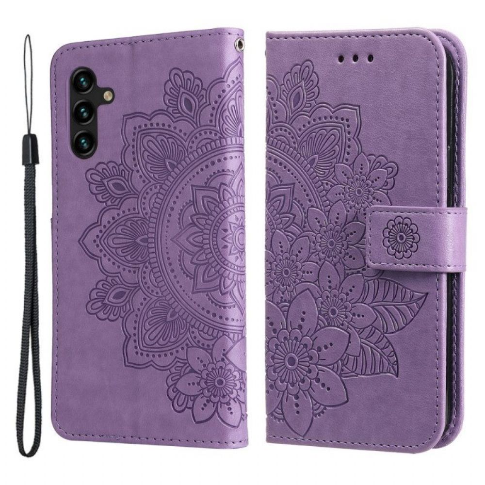 Lederhüllen Für Samsung Galaxy A13 5G / A04s Blumen-mandala