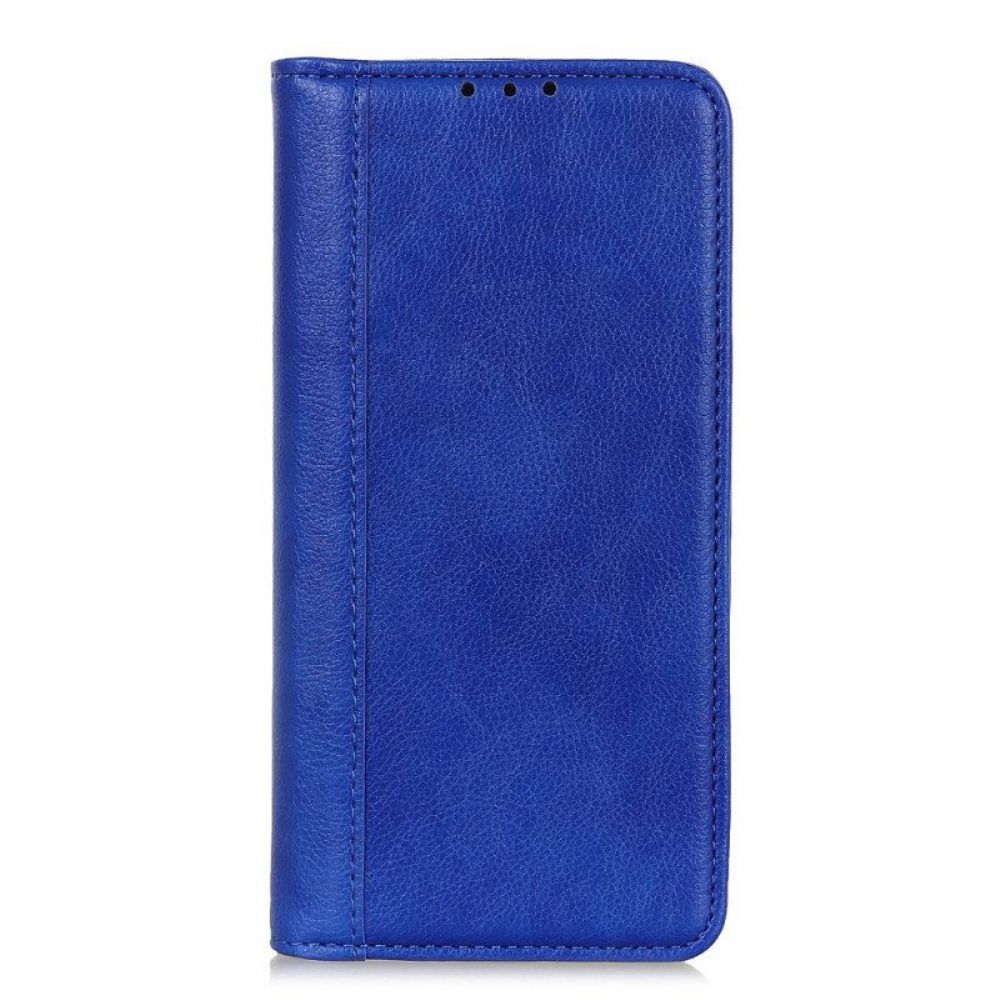 Schutzhülle Für Samsung Galaxy A13 5G / A04s Flip Case Eleganz Aus Gespaltenem Litschi-leder