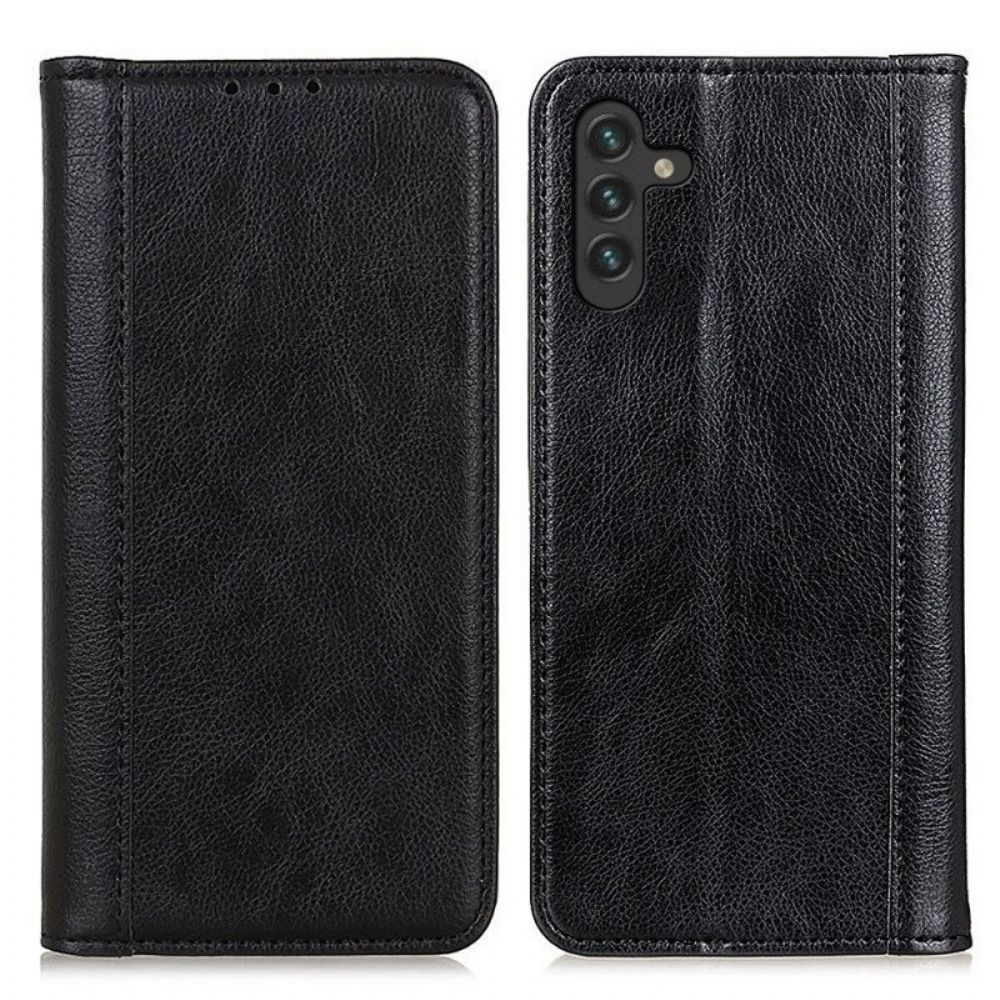 Schutzhülle Für Samsung Galaxy A13 5G / A04s Flip Case Eleganz Aus Gespaltenem Litschi-leder