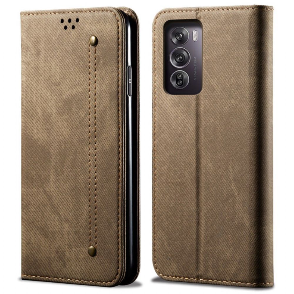 Flip Case Oppo Reno 12 5g Jeansstoff