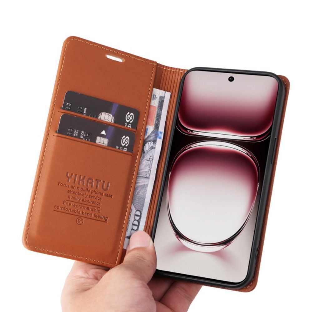 Flip Case Oppo Reno 12 5g Yikatu-lederstil