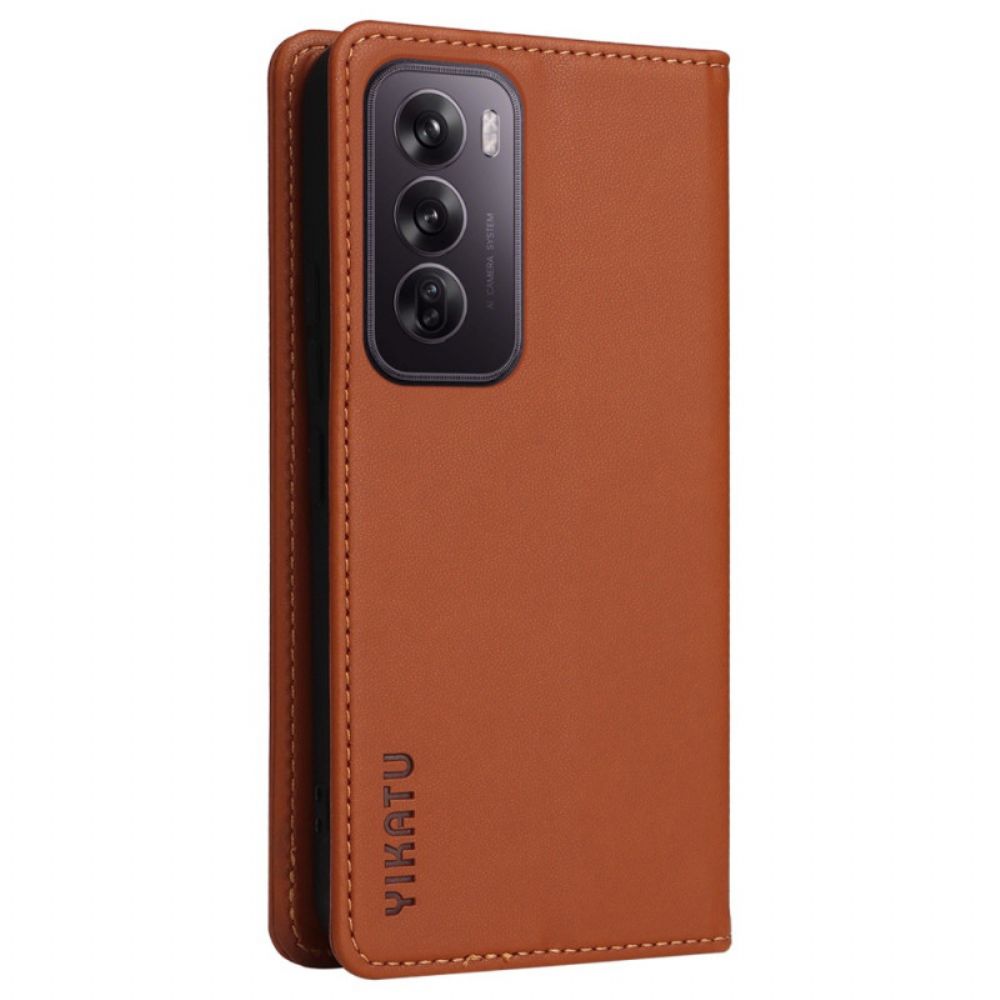 Flip Case Oppo Reno 12 5g Yikatu-lederstil