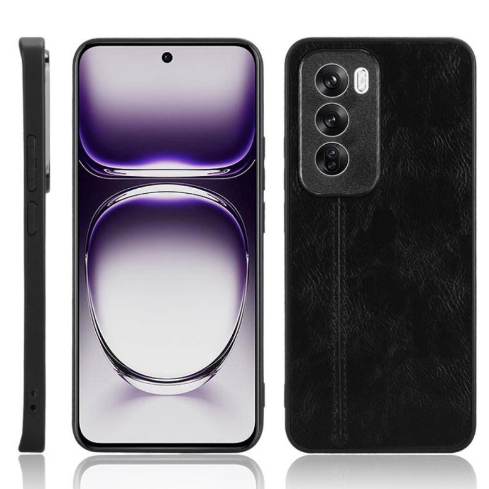 Hülle Oppo Reno 12 5g Handyhülle Nähte Aus Kunstleder