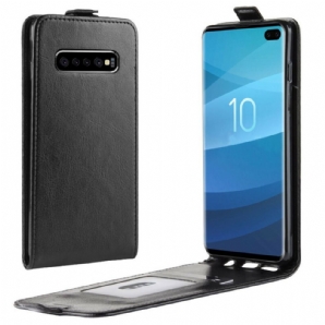 Flip Case Für Samsung Galaxy S10 5G Flip Case Faltbarer Ledereffekt