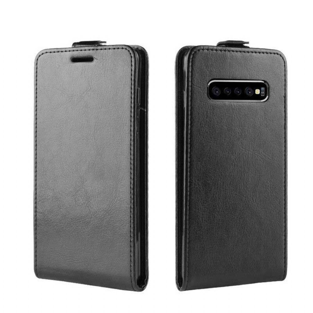 Flip Case Für Samsung Galaxy S10 5G Flip Case Faltbarer Ledereffekt