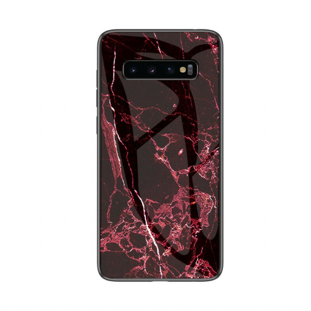 Handyhülle Für Samsung Galaxy S10 5G Hartglas Aus Marmor