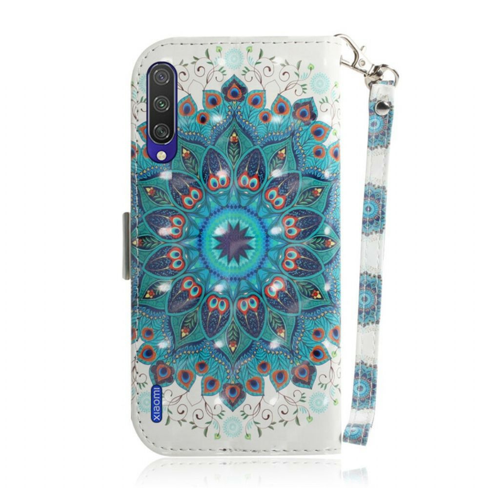 Flip Case Für Xiaomi Mi A3 Mit Kordel Meisterhaftes Riemchen-mandala