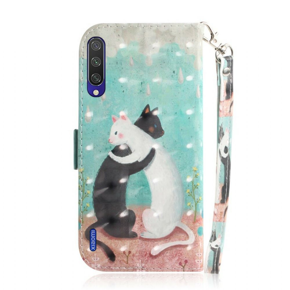 Flip Case Für Xiaomi Mi A3 Mit Kordel Tanga-katzenfreunde