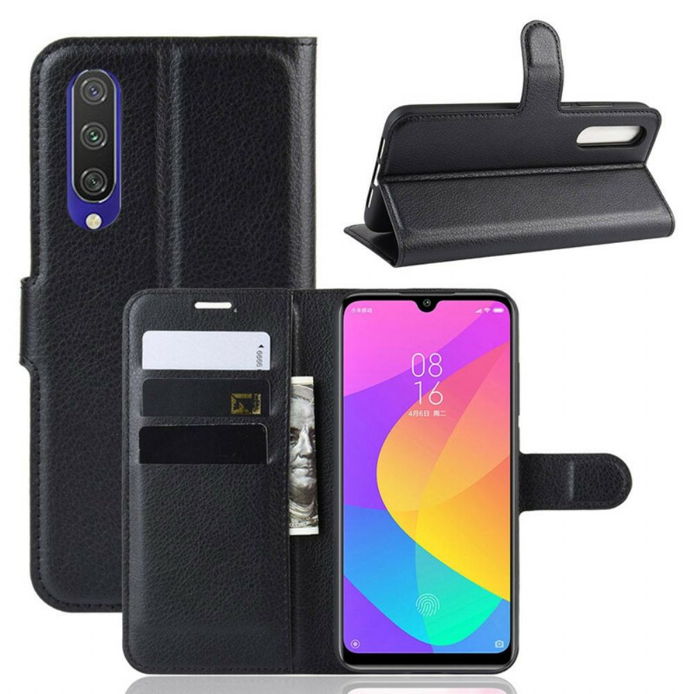 Flip Case Für Xiaomi Mi A3 Premium-litschi-leder-effekt