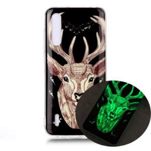 Handyhülle Für Xiaomi Mi A3 Fluoreszierender Majestätischer Hirsch