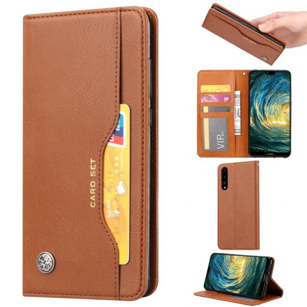 Schutzhülle Für Xiaomi Mi A3 Flip Case Kartenetui Aus Kunstleder