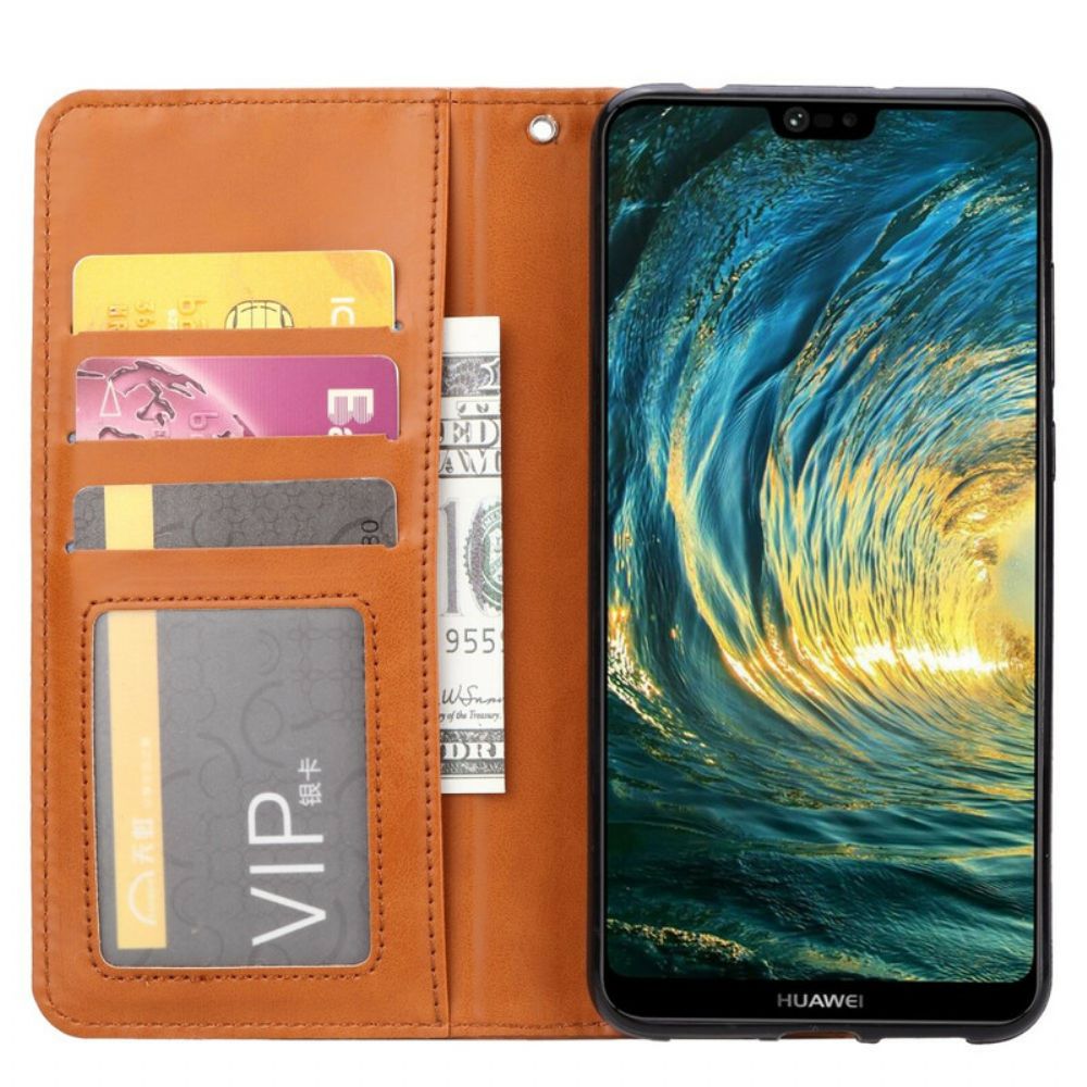 Schutzhülle Für Xiaomi Mi A3 Flip Case Kartenetui Aus Kunstleder