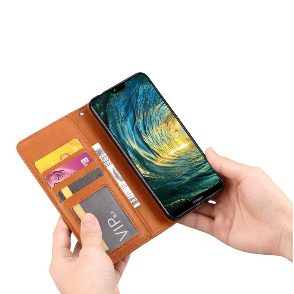 Schutzhülle Für Xiaomi Mi A3 Flip Case Kartenetui Aus Kunstleder