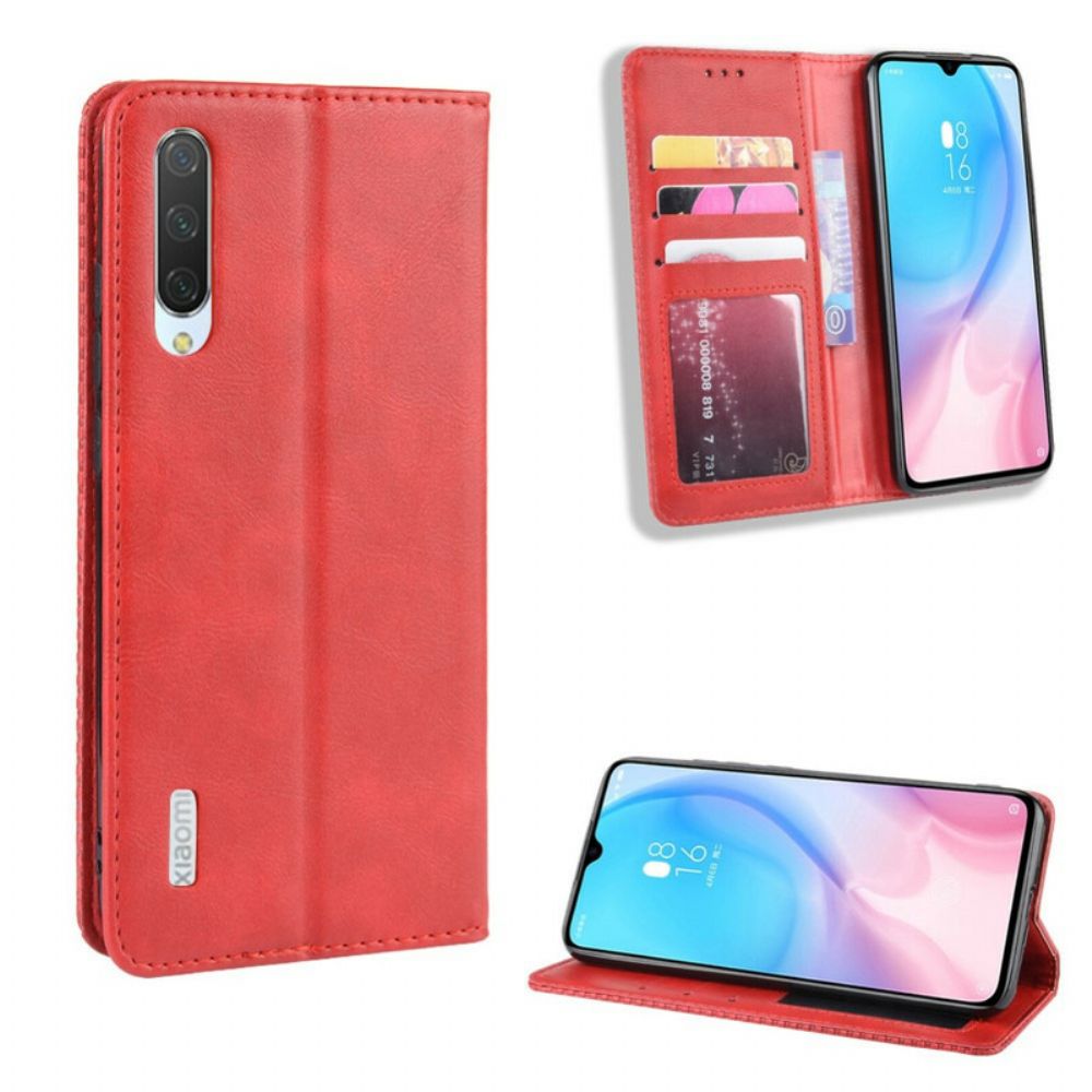 Schutzhülle Für Xiaomi Mi A3 Flip Case Stilisierter Vintage-ledereffekt