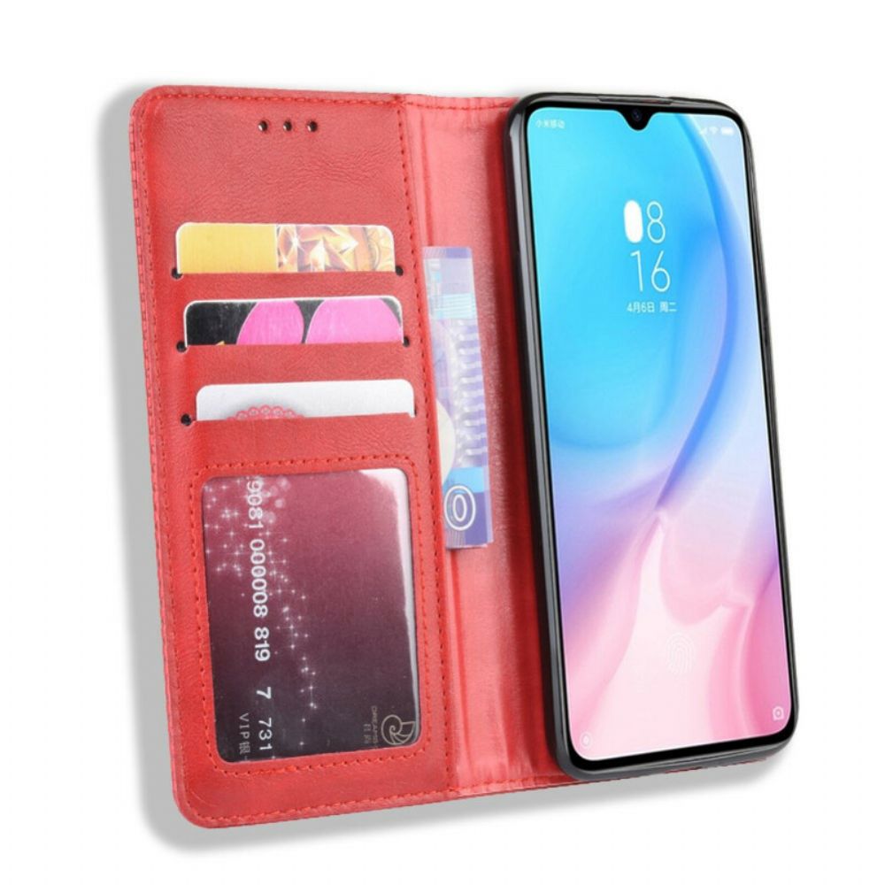 Schutzhülle Für Xiaomi Mi A3 Flip Case Stilisierter Vintage-ledereffekt