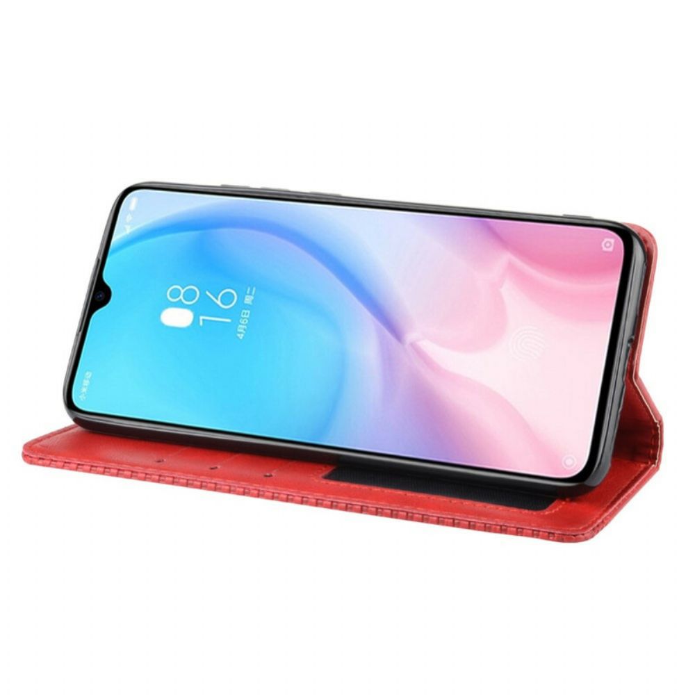 Schutzhülle Für Xiaomi Mi A3 Flip Case Stilisierter Vintage-ledereffekt