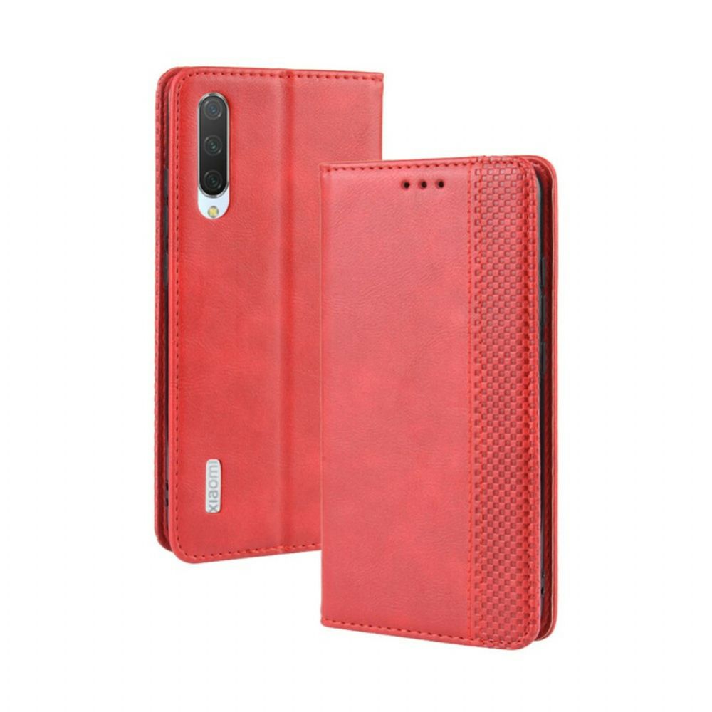 Schutzhülle Für Xiaomi Mi A3 Flip Case Stilisierter Vintage-ledereffekt