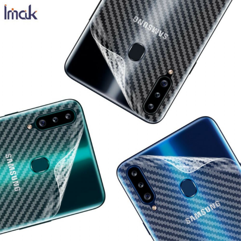 Hintere Schutzfolie Für Samsung Galaxy A20S Carbon Style Imak