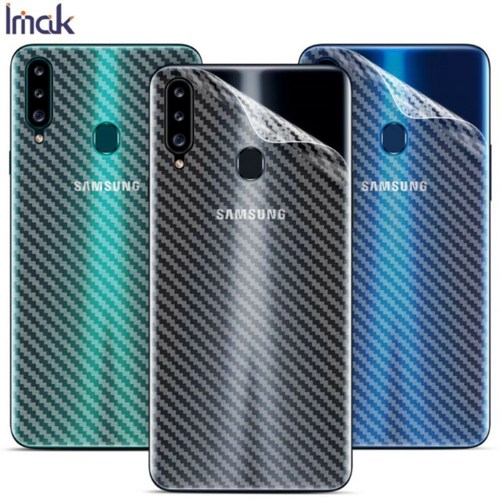 Hintere Schutzfolie Für Samsung Galaxy A20S Carbon Style Imak