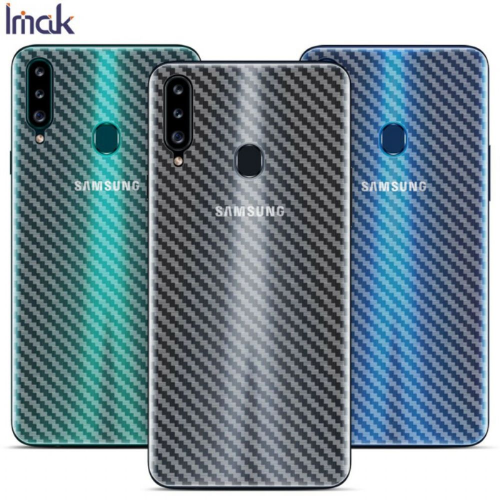 Hintere Schutzfolie Für Samsung Galaxy A20S Carbon Style Imak