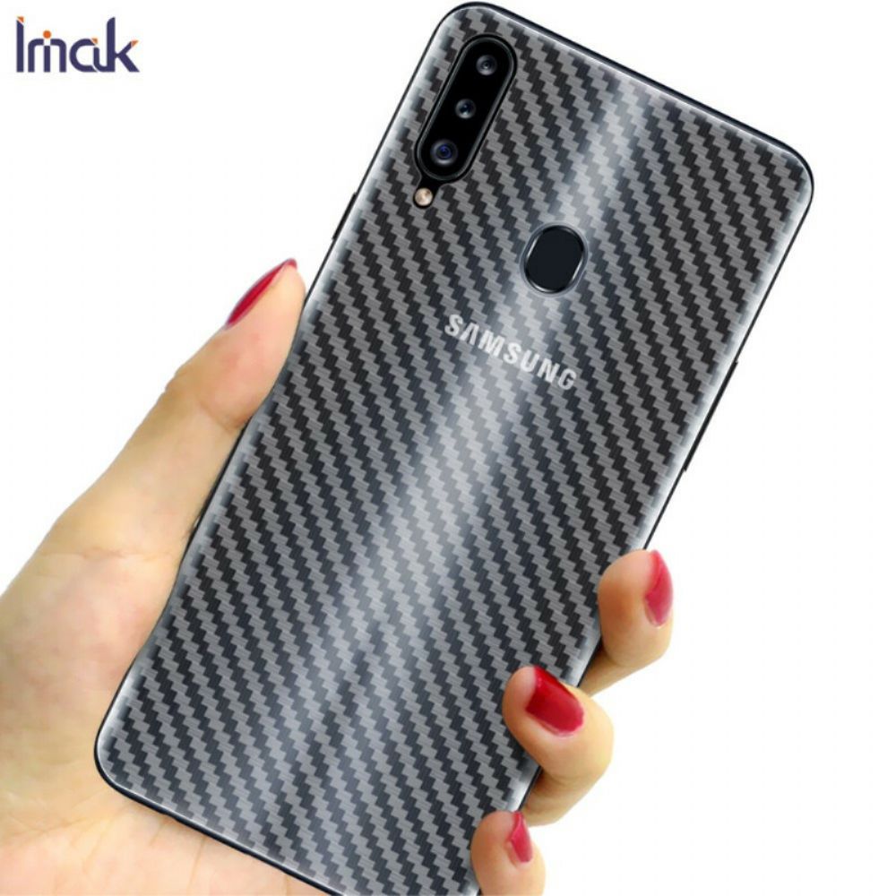 Hintere Schutzfolie Für Samsung Galaxy A20S Carbon Style Imak