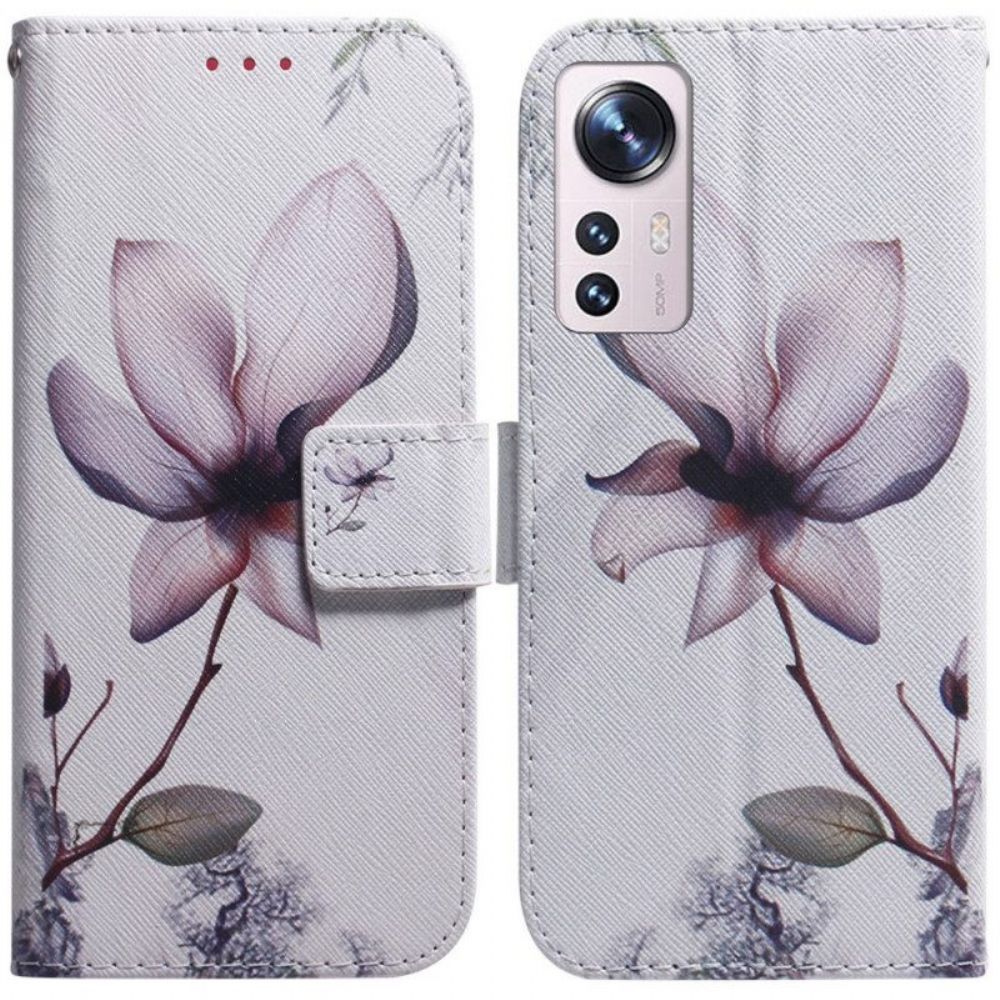 Flip Case Für Xiaomi 12 Pro Eine Blume