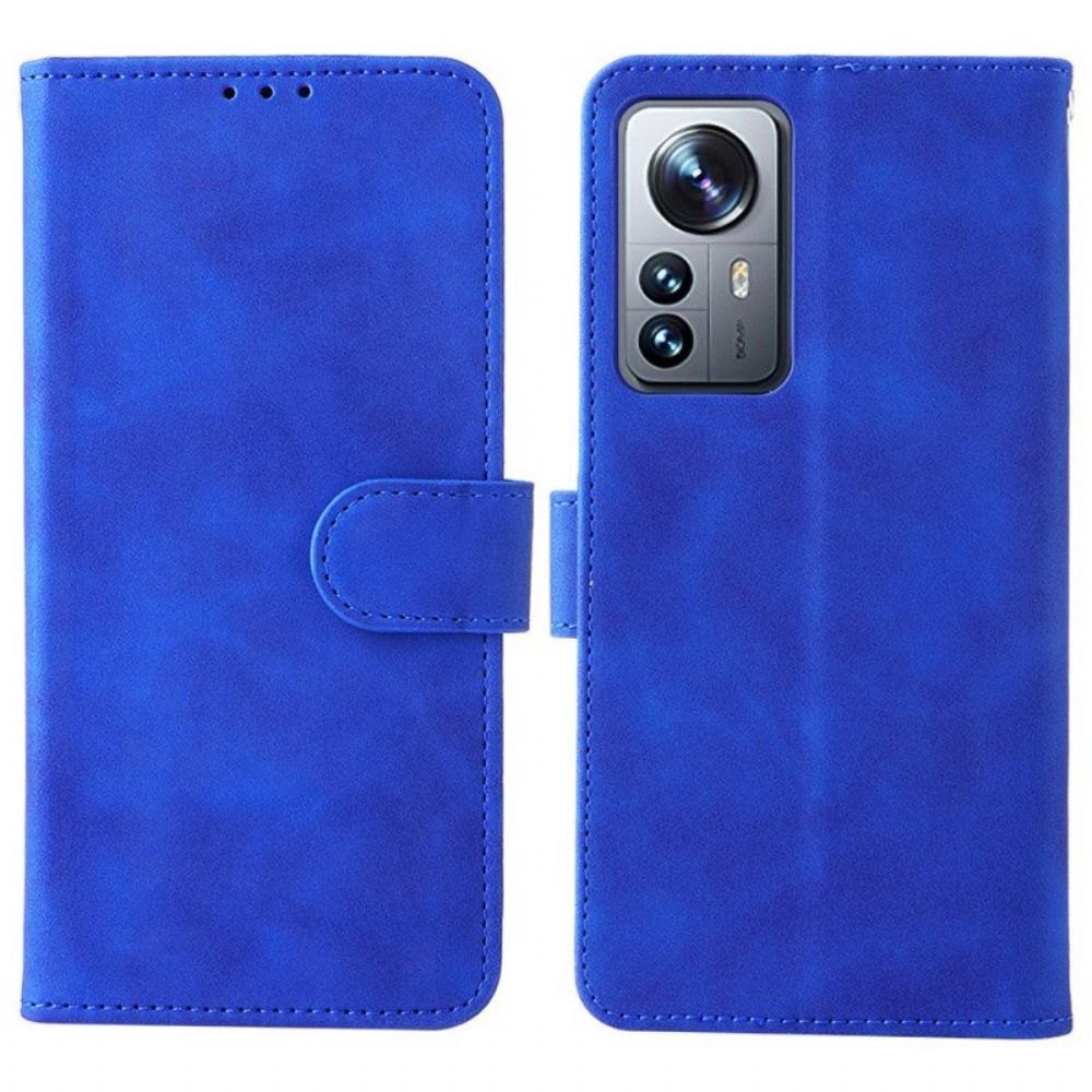 Flip Case Für Xiaomi 12 Pro Mit Kordel Strappy Skin-touch