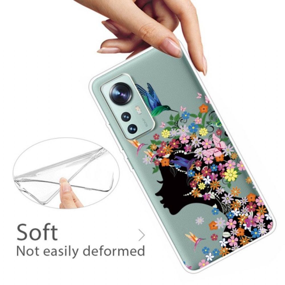 Handyhülle Für Xiaomi 12 Pro Blumenkopf Aus Silikon