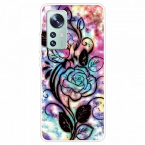 Handyhülle Für Xiaomi 12 Pro Grafisches Blumensilikon