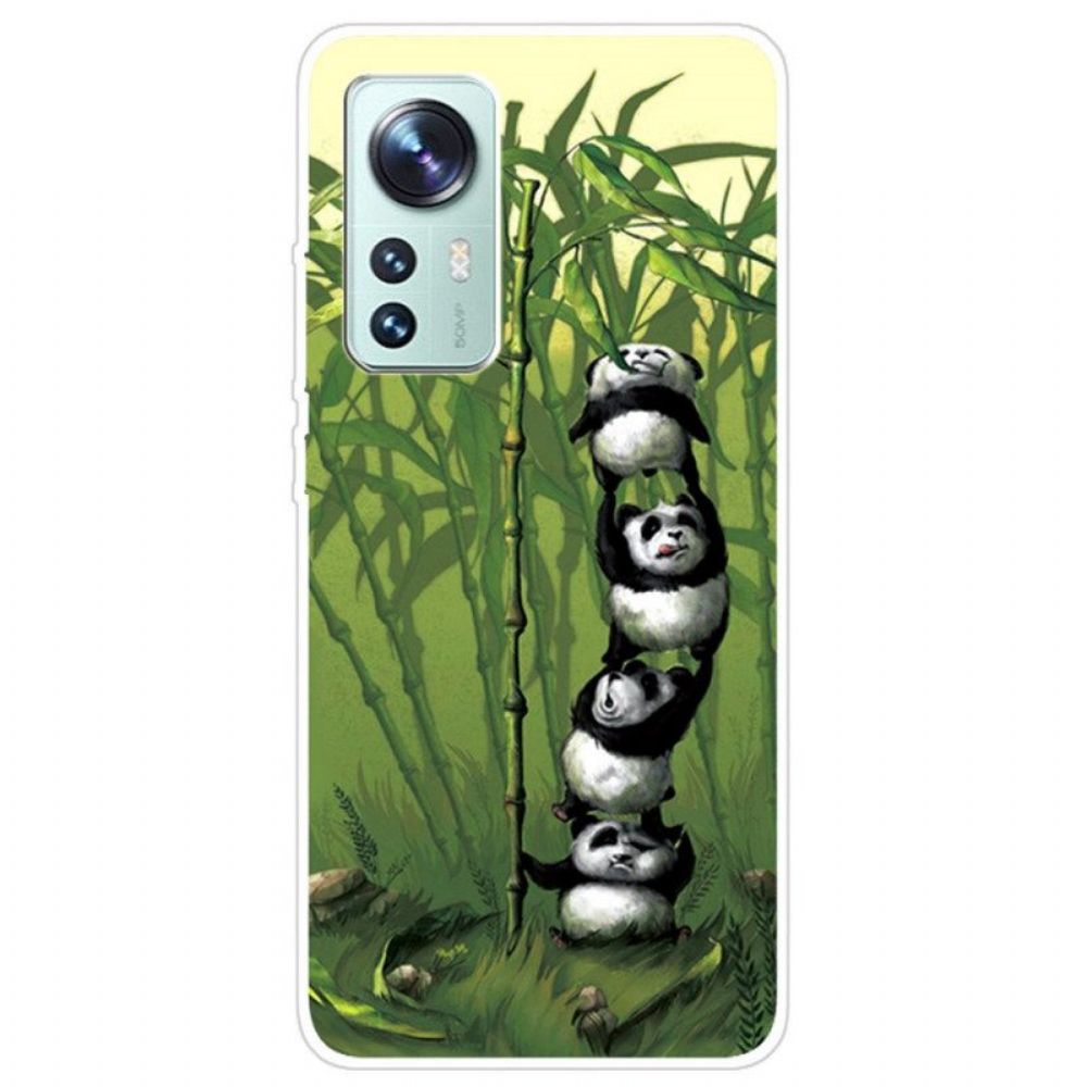 Handyhülle Für Xiaomi 12 Pro Panda-haufen Aus Silikon