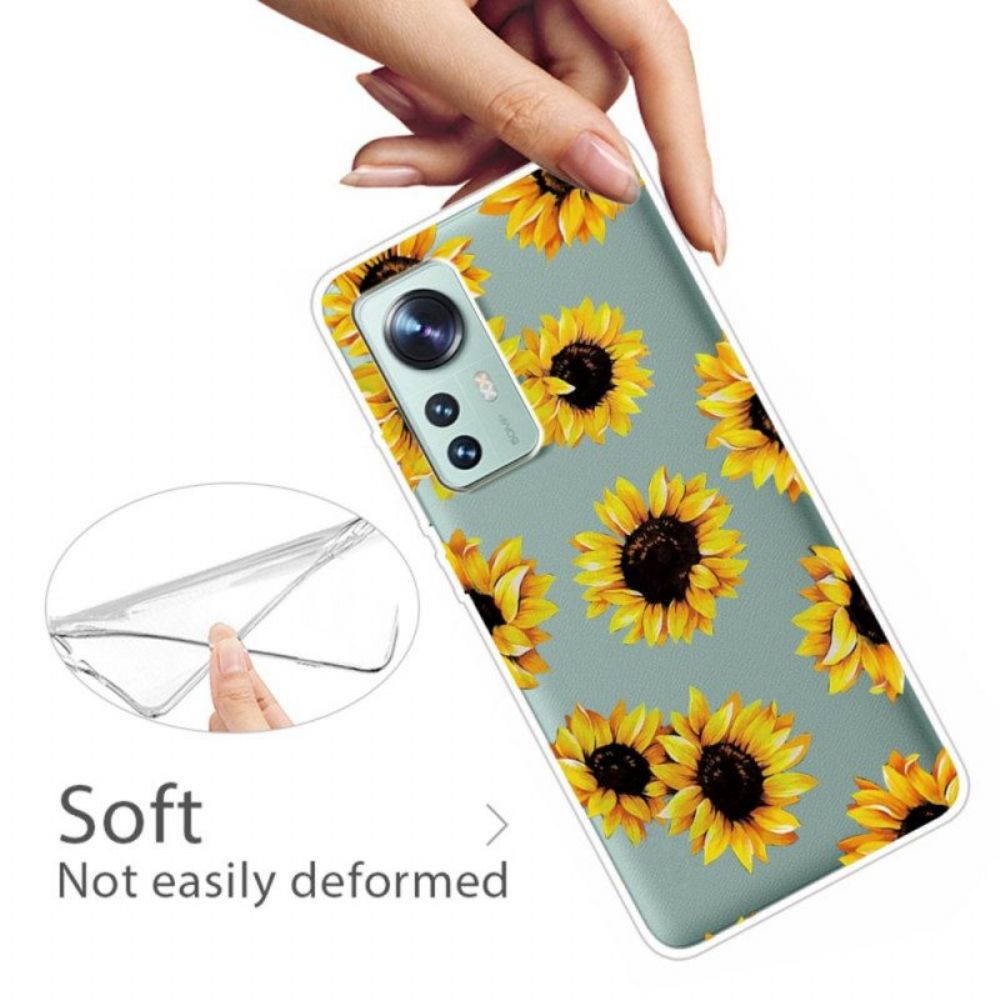 Handyhülle Für Xiaomi 12 Pro Silikon-sonnenblumen