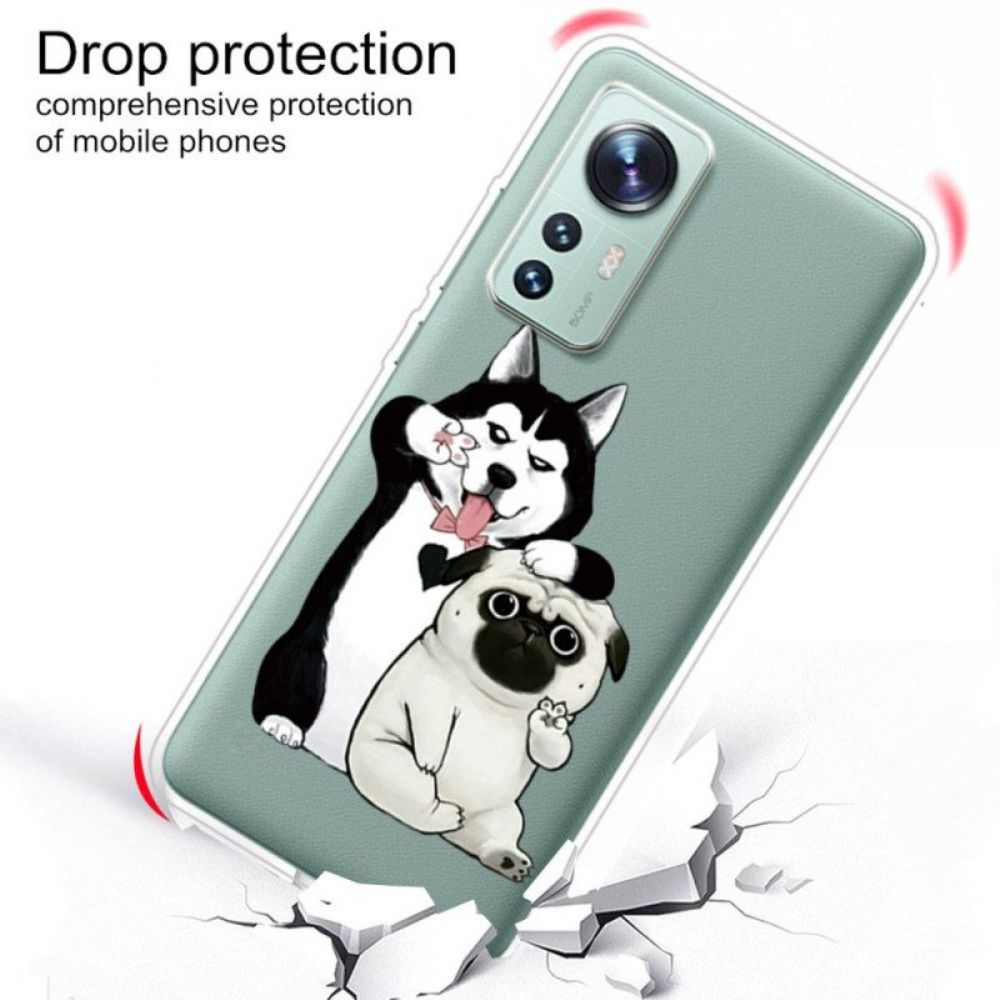 Hülle Für Xiaomi 12 Pro Lustige Hunde Aus Silikon