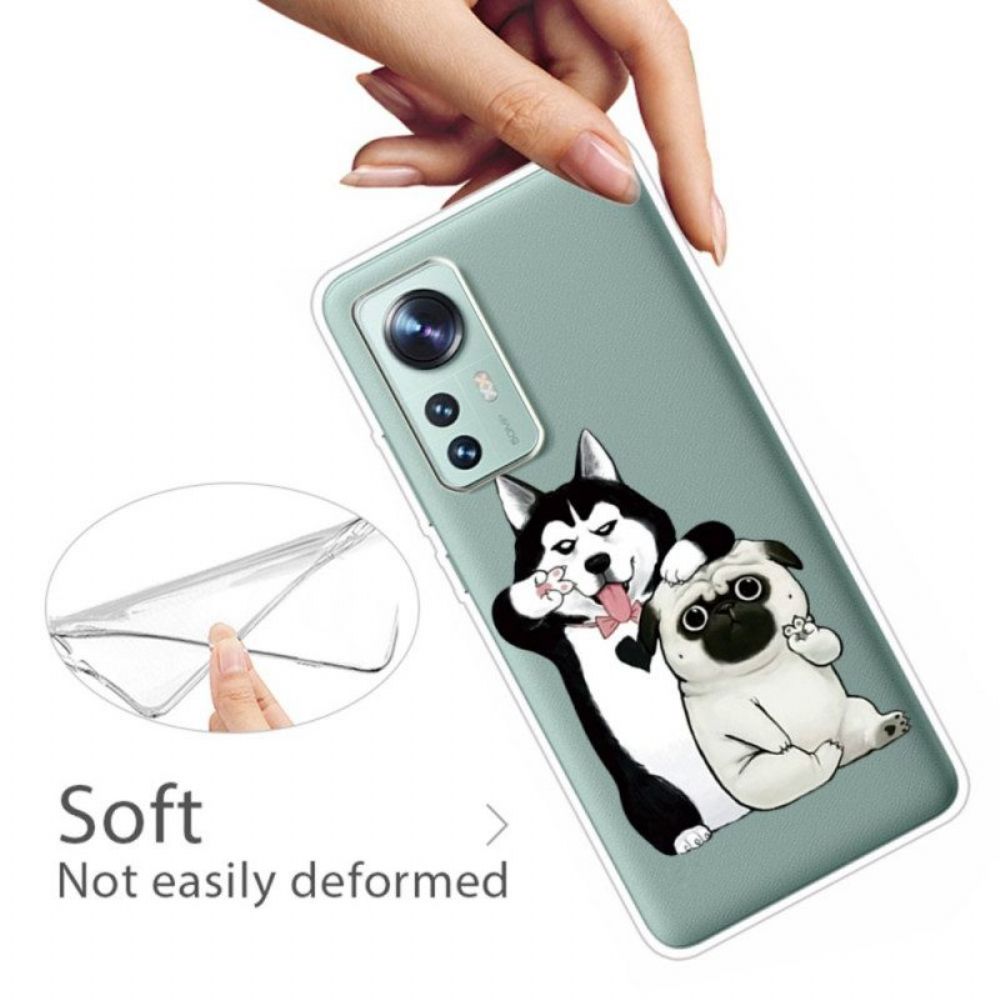 Hülle Für Xiaomi 12 Pro Lustige Hunde Aus Silikon