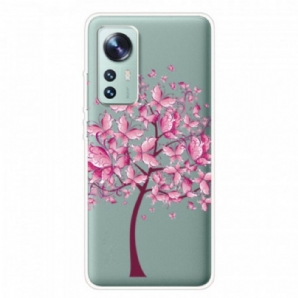 Hülle Für Xiaomi 12 Pro Rosa Baum Aus Silikon